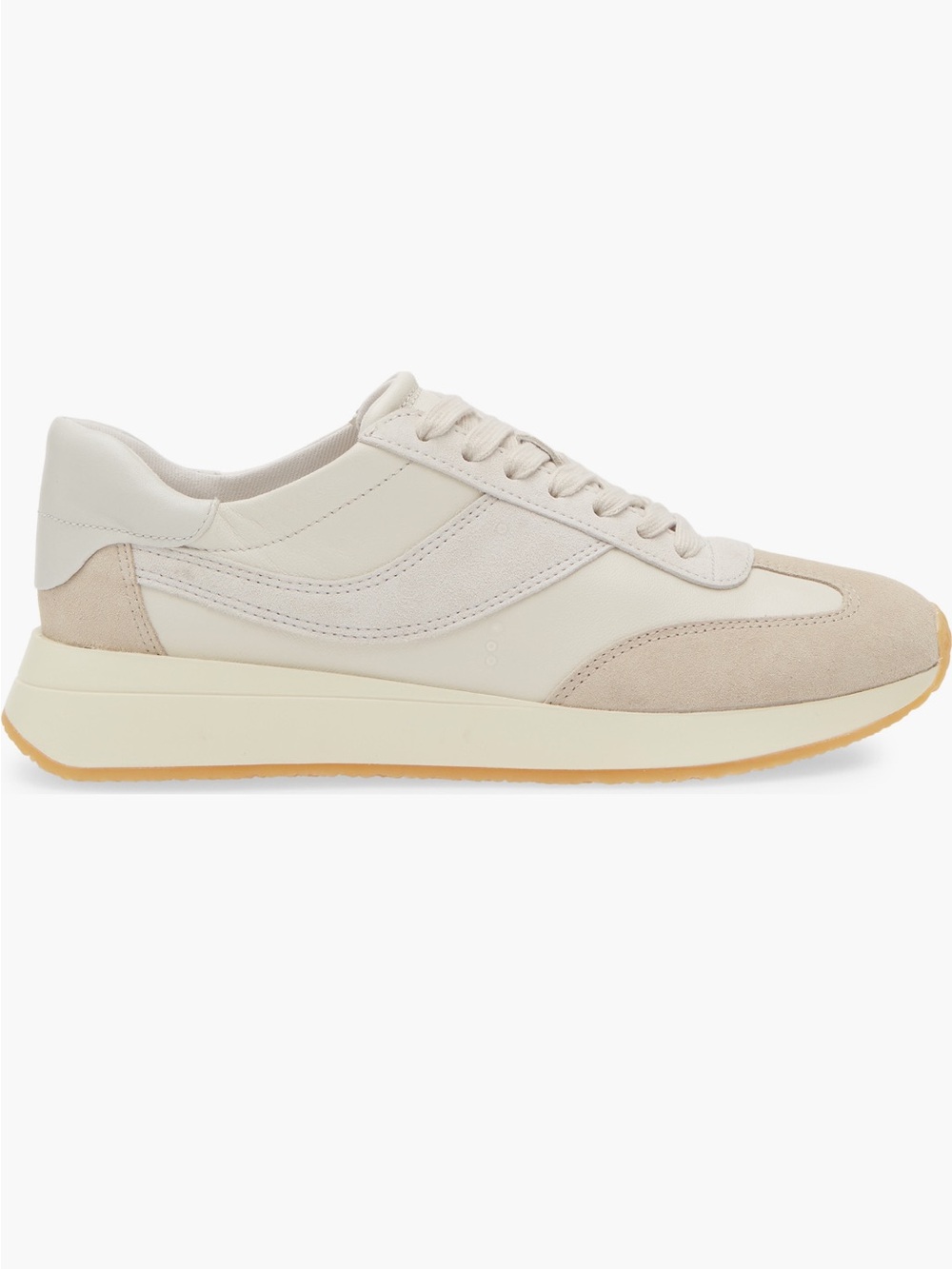Vince Cream and Beige Low-Top Platform Sneaker - Olla Runner